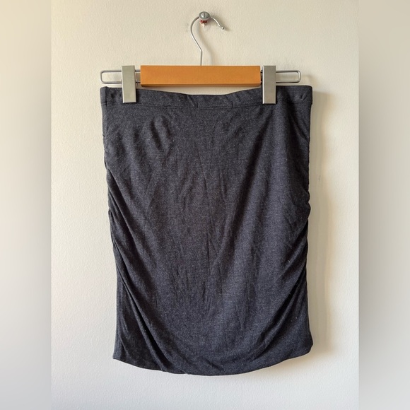 NWT Bella Luxx SHIRRED Cross Black Heather Skirt - Picture 3 of 8